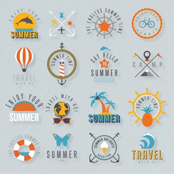 Diseño plano de viaje — Vector de stock