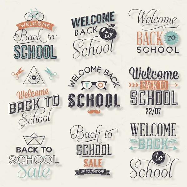 Retour à l'école Calligraphic Design — Image vectorielle