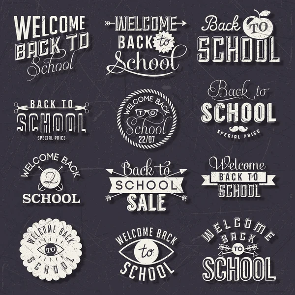 Voltar à escola Design Caligráfico — Vetor de Stock