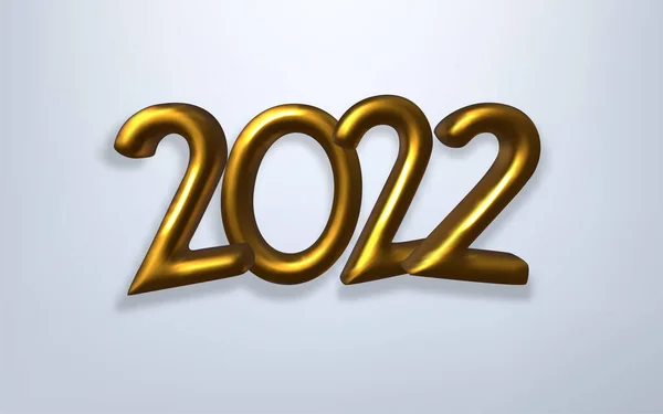 Feliz Año Nuevo Realista Vector Oro Ilustración Letras — Vector de stock