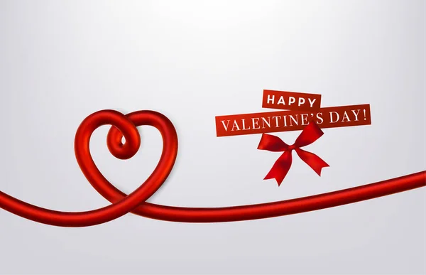 Realistico Vettoriale Amore Illustrazione Biglietto Auguri Romantico San Valentino — Vettoriale Stock
