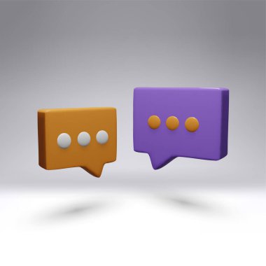 3B konuşma baloncukları vektör illüstrasyonu. 