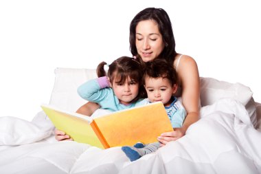 Bed time story book clipart