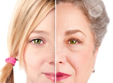 Beautiful Ageing face eyes clipart