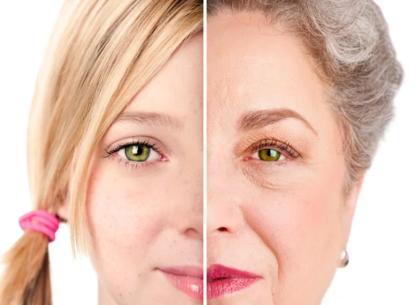 Beautiful Ageing face eyes — Stock Photo, Image