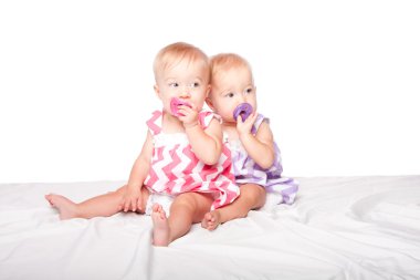 Pacifier twins clipart