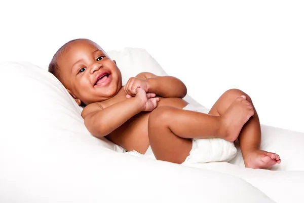 Niemowlę noworodek szczęśliwy ładny — Zdjęcie stockowe