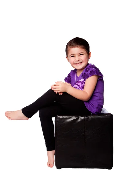 Cute adorable girl sitting — Stock Photo, Image