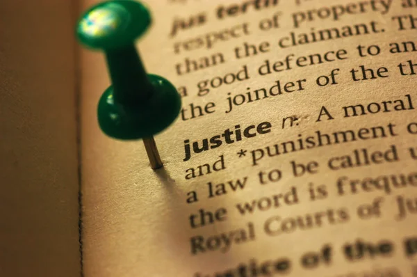 Definitie van Justitie — Stockfoto