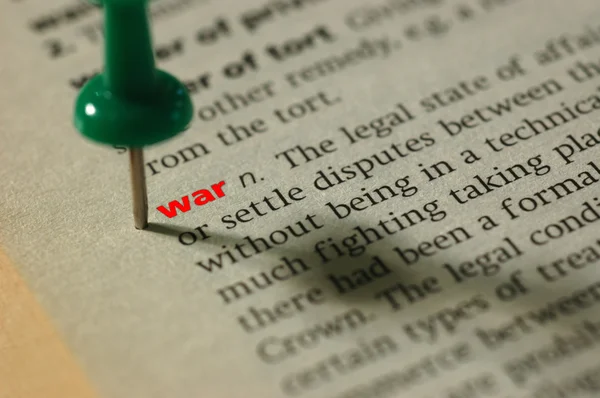 Definition of War — Stock Photo, Image