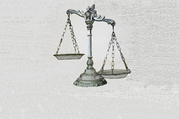 Decoratieve schalen van Justitie — Stockfoto