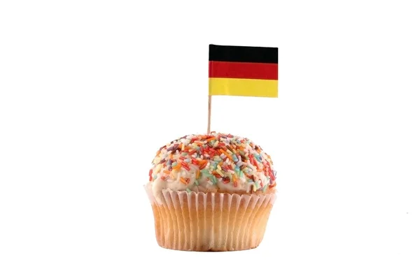 Cupcake με τη σημαία της Γερμανίας — Φωτογραφία Αρχείου