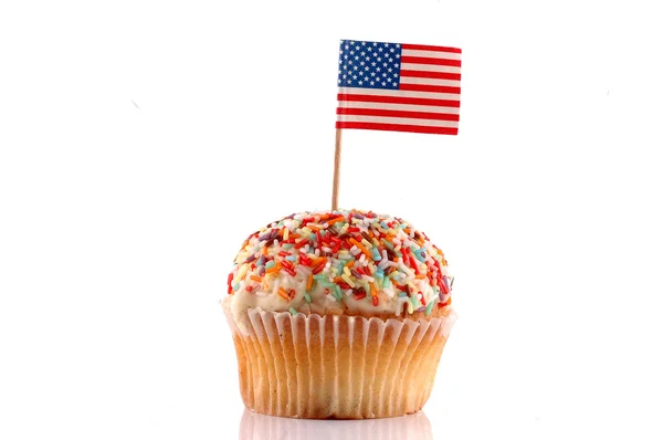 Ciastko z amerykańską flagę — Zdjęcie stockowe