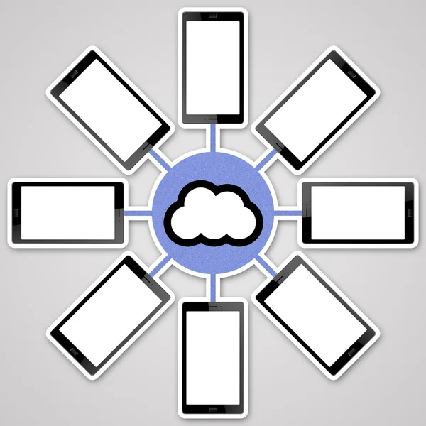 Dispositivi di cloud computing — Foto Stock