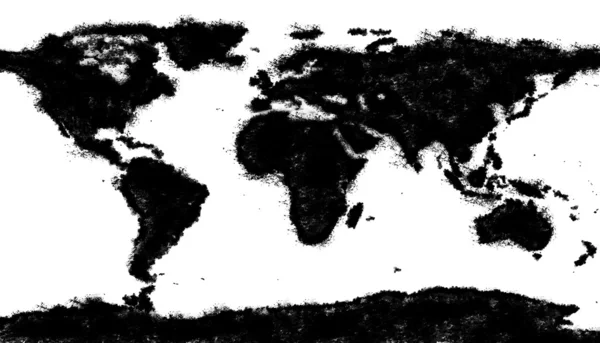 世界地图由泥 — 图库照片