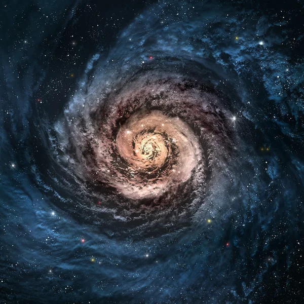 Incroyablement belle galaxie spirale quelque part dans l'espace lointain — Photo