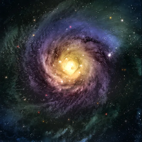 Incroyablement belle galaxie spirale quelque part dans l'espace lointain — Photo