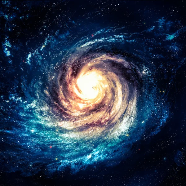 Increíblemente hermosa galaxia espiral en algún lugar en el espacio profundo —  Fotos de Stock