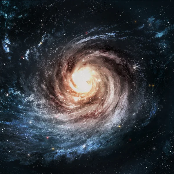 Incroyablement belle galaxie spirale quelque part dans l'espace lointain — Photo