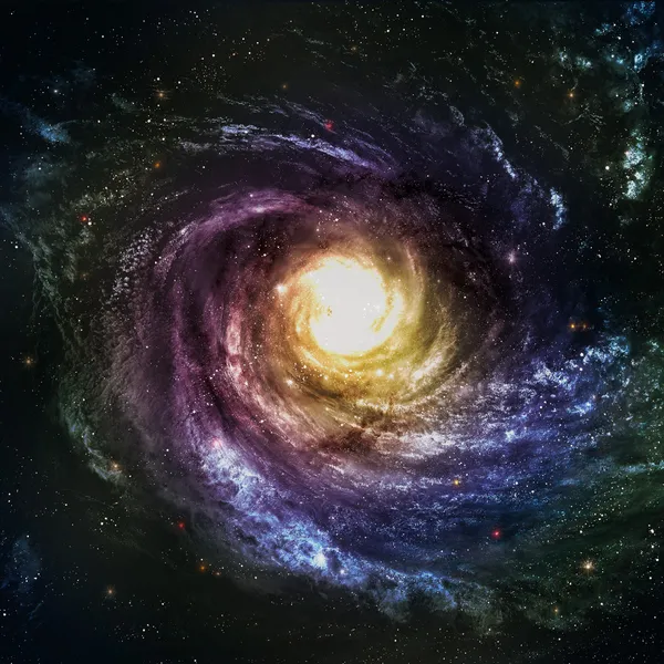 Unglaublich schöne Spiralgalaxie irgendwo im Weltraum — Stockfoto