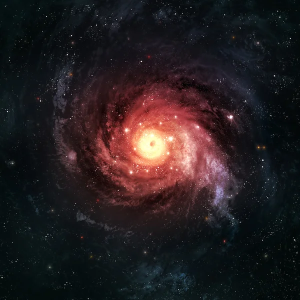 Incroyablement belle galaxie spirale quelque part dans l'espace lointain — Photo