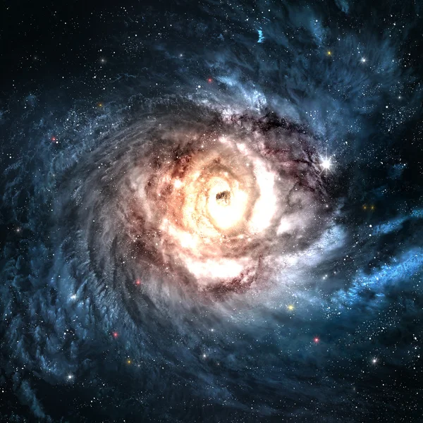 Incroyablement belle galaxie spirale quelque part dans l'espace lointain — Photo