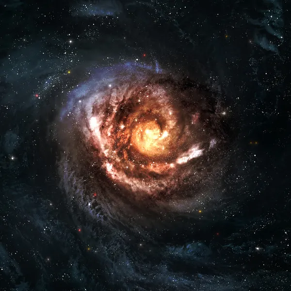 Incredibly beautiful spiral galaxy somewhere in deep space — Stock Photo, Image