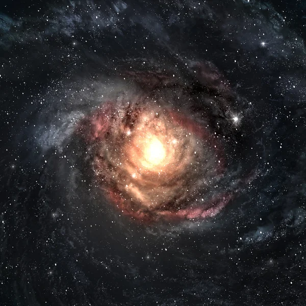 Incredibilmente bella galassia a spirale da qualche parte nello spazio profondo — Foto Stock
