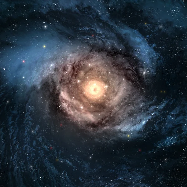 Incroyablement belle galaxie spirale quelque part dans l'espace lointain — Photo