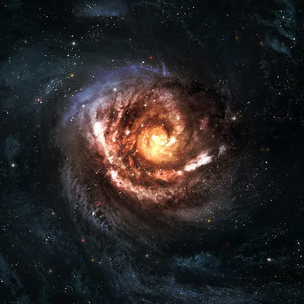 Incredibil de frumoasă galaxie spirală undeva în spațiul cosmic — Fotografie, imagine de stoc