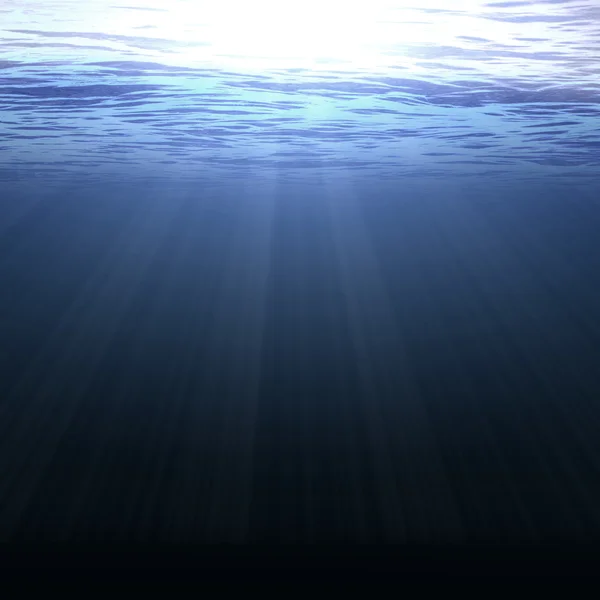 Underwater Scene with sun rays — Stock Photo, Image