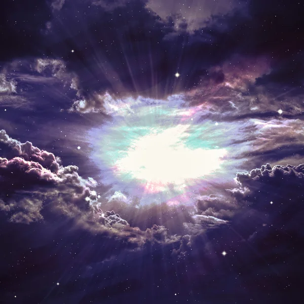 Champ stellaire dans l'espace lointain à des années-lumière de la Terre. Éléments de cette image fournis par la NASA — Photo