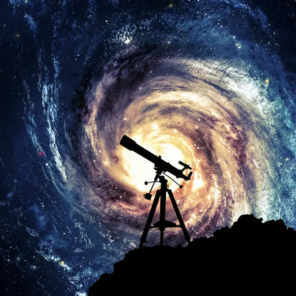 Silhouette du télescope — Photo