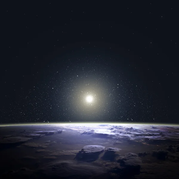 美丽空间背景。由美国国家航空航天局装备此图像的元素 — 图库照片