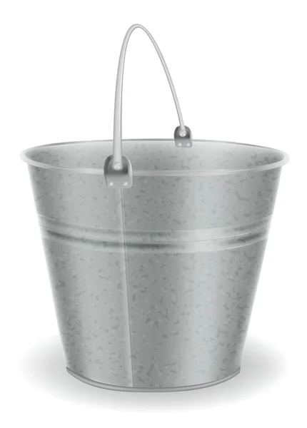 Metal bucket — Stock Vector