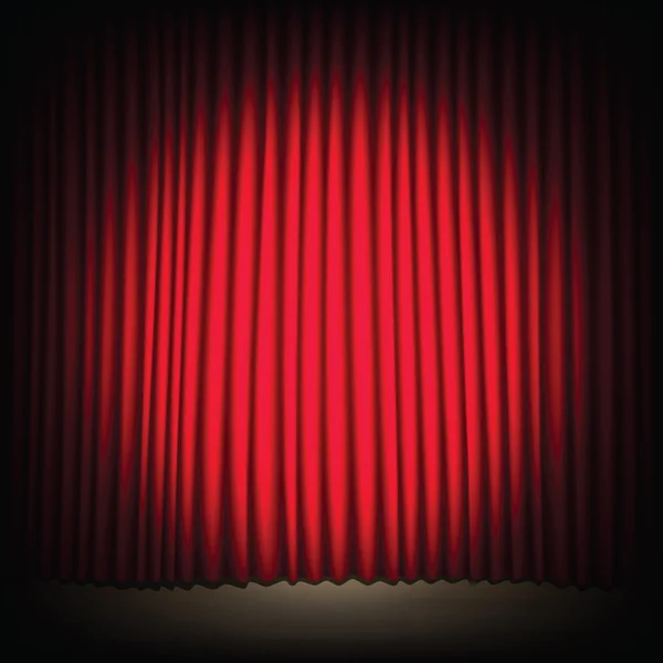 Red curtain — Stock Vector