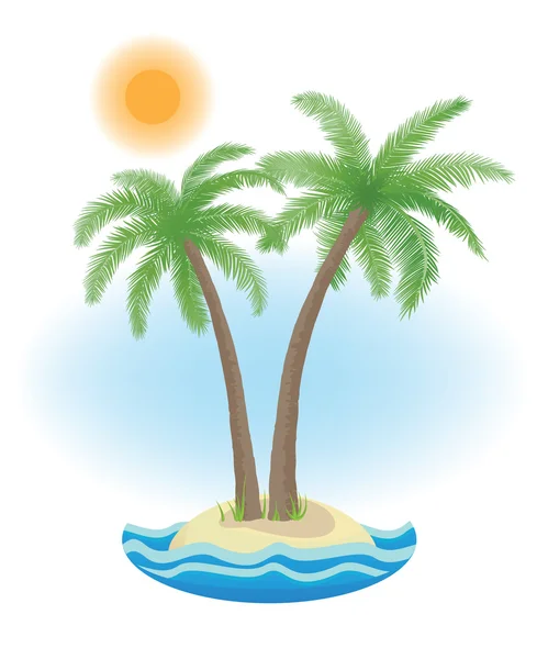 Palmera tropical — Vector de stock