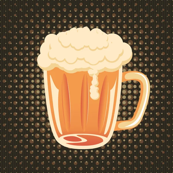 Bière en verre — Image vectorielle