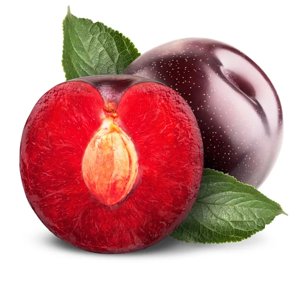 Plums isolated — Stock Photo, Image