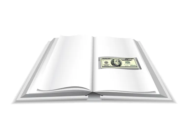 Kitap ve para. — Stok Vektör