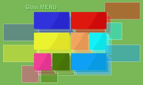 Menú de cristal . — Archivo Imágenes Vectoriales