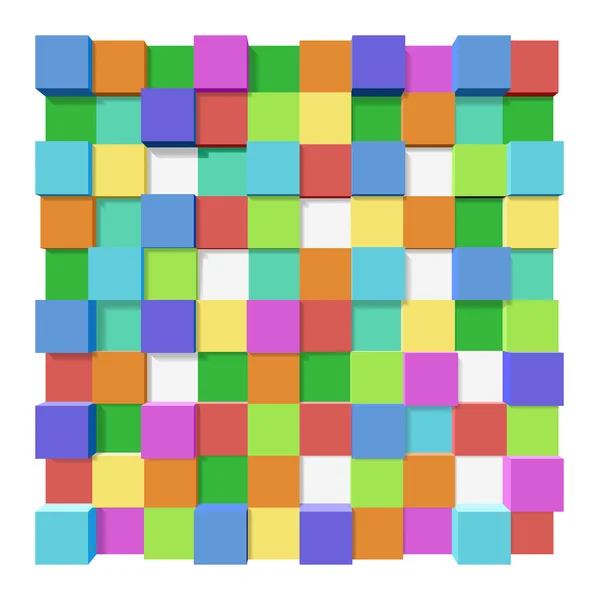 Кубики на разных уровнях как абстрактный фон . — стоковый вектор