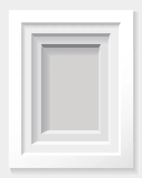 Aussparung in der weißen Wand als Rahmen. — Stockvektor