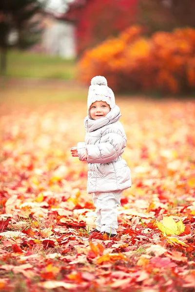 Portrait d'un bébé à l'automne — Photo