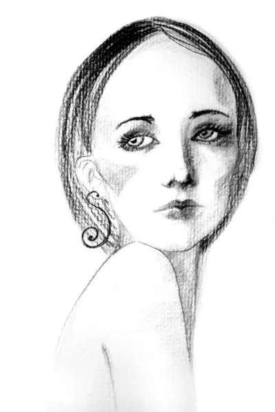 Ilustração abstrata de uma mulher bonita — Fotografia de Stock