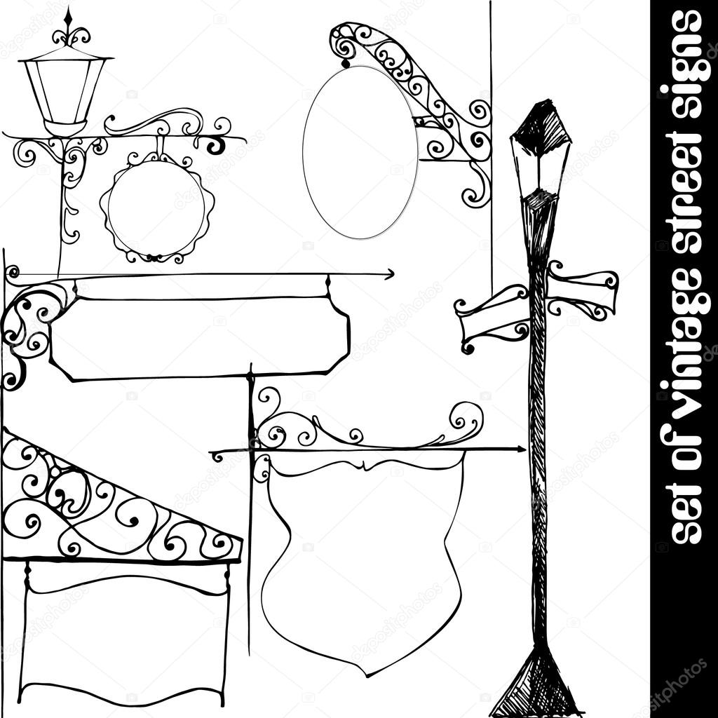 Street Sign Clip Art Black And White