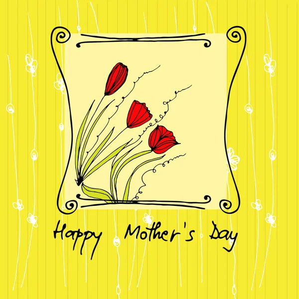 矢量插图为你母亲的一天设计的贺卡 — 图库矢量图片#