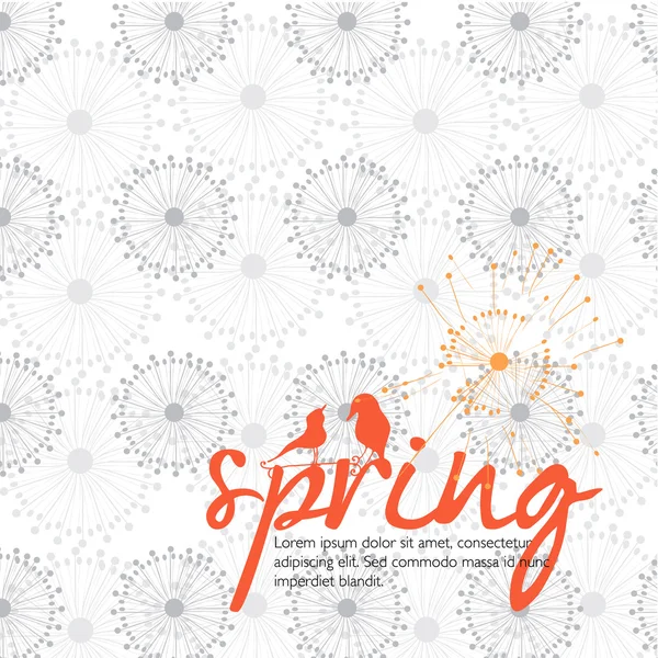 春 - ベクトル イラスト図解のグリーティング カード — ストックベクタ