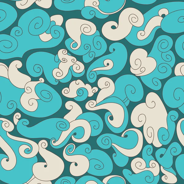 Motif sans couture vectoriel nuages abstraits — Image vectorielle
