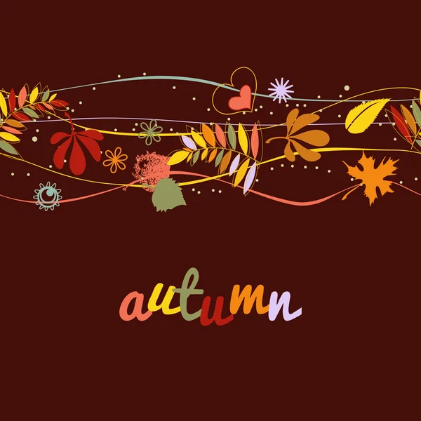 Autumn background seamless pattern — Stock Vector